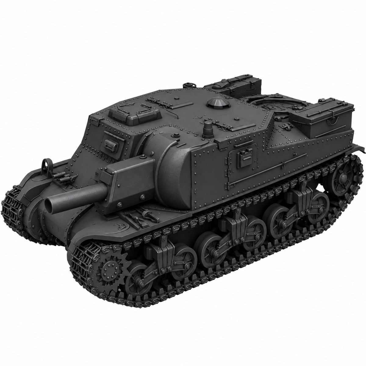 SSMODEL 1/72 1/144 Multi Scale SU-122i Tank Resin Model Kit TSS0527 — detail view 12