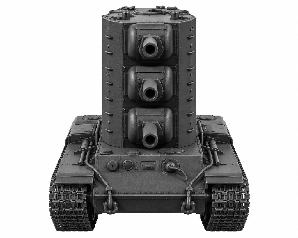 SSMODEL 1/72 1/144 Multi Scale KV-2-2-2 Funny Fictional Tank MODEL kit TSS0107