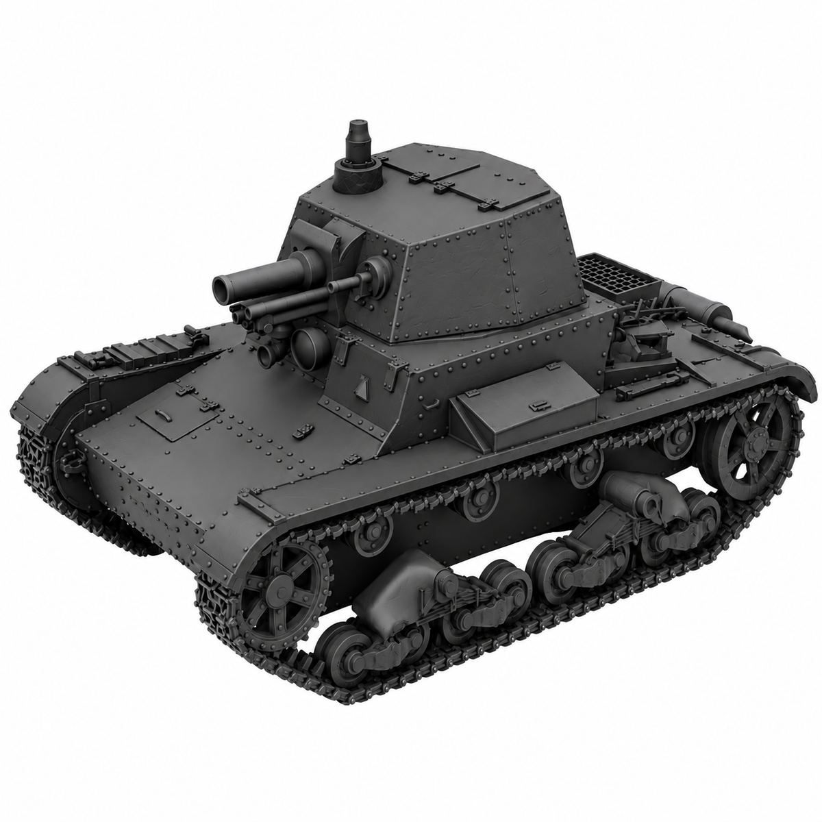 SSMODEL 1/72 1/144 Multi Scale T-26 with N.I. Dyrenkov turret Model Kit TSS0054 — detail view 15