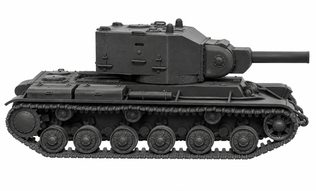 SSMODEL 1/72 1/144 Multi Scale KV-2 with N.V.Kurin turret tank MODEL kit TSS0108 — detail view 4