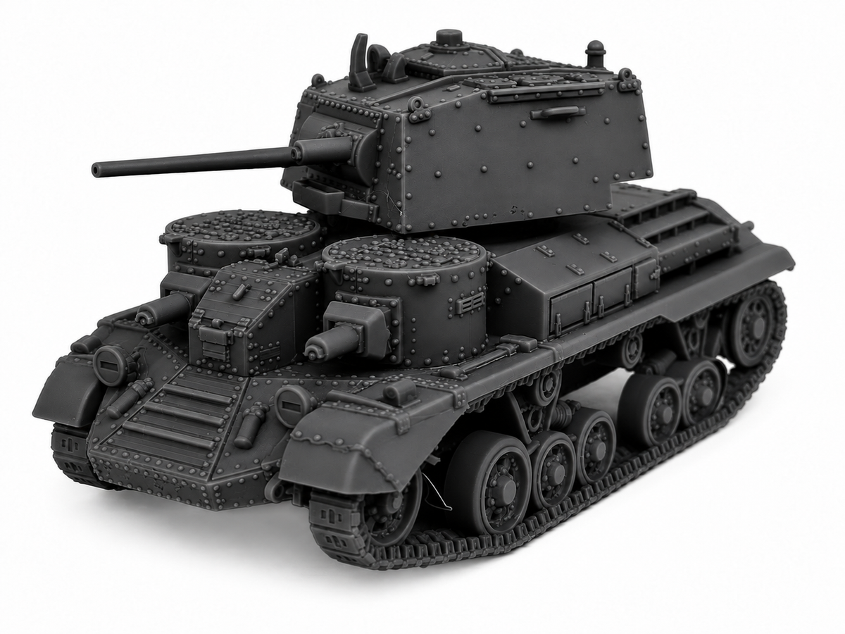 SSMODEL 1/72 1/144 Multi Scale Cruiser A9 Mk.I UK WW2 Tank MODEL kit TSS1375 — detail view 4