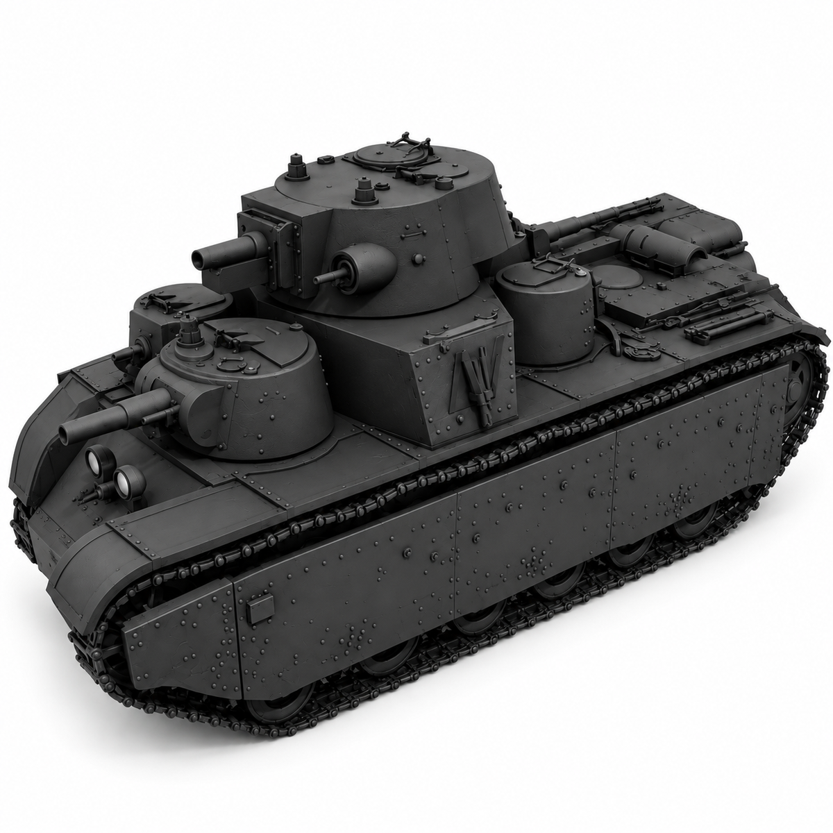 SSMODEL 1/72 1/144 Multi Scale T-35 mod 1939 Tank Resin MODEL KIT TSS0520 — detail view 10