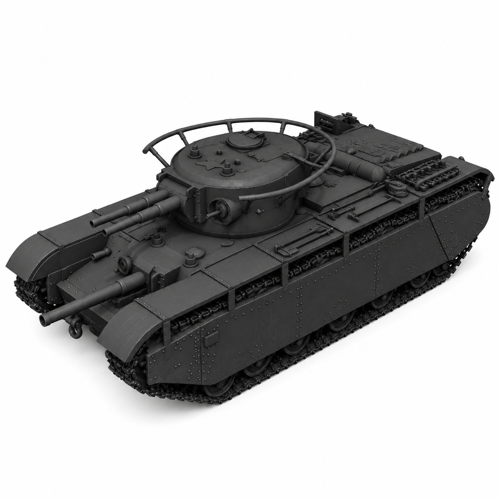 SSMODEL 1/72 1/144 Multi Scale T-35 bis fictional Tank Resin Model Kit TSS0531