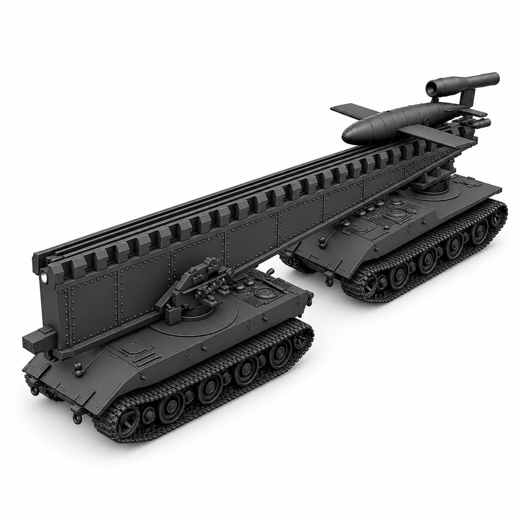 SSMODEL 1/72 1/144 Multi ScaleV-1 auf E-100 Ausf.B German missile MODEL TSS0332