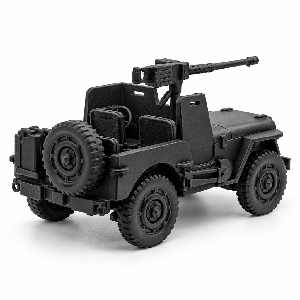 SSMODEL 1/72 1/144 WW2 US Armored Willys MB 4x4 Machine Gun Resin Model TSS1037
