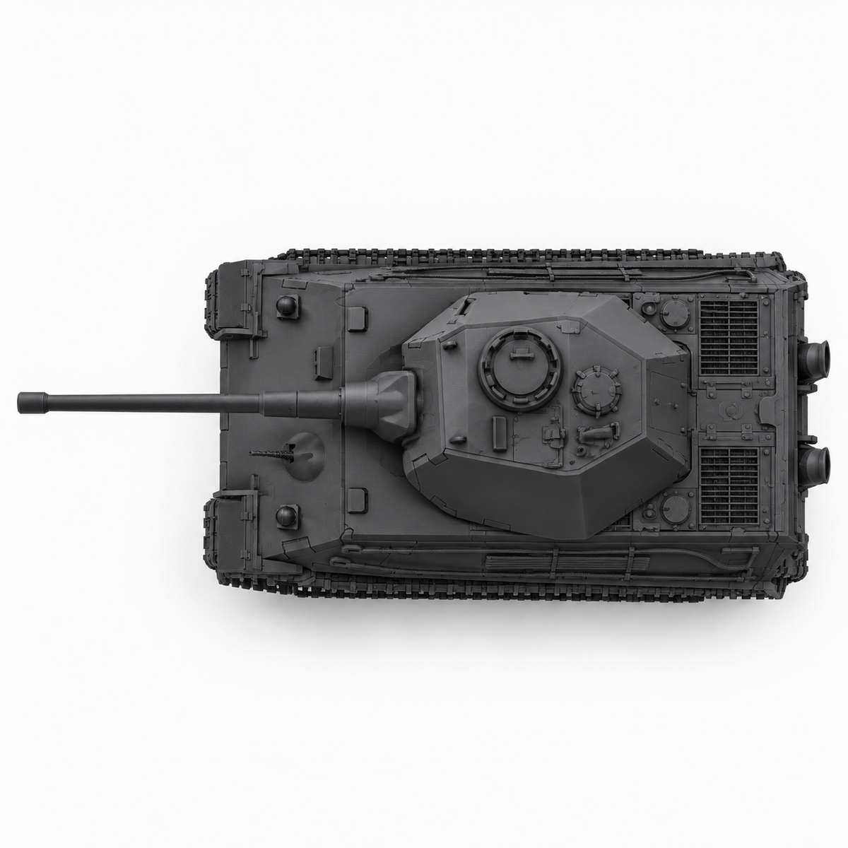 SSMODEL 1/72 1/144 Multi Scale Tiger II VK 45.02 P Tank Resin Model Kit TSS0912 — detail view 5