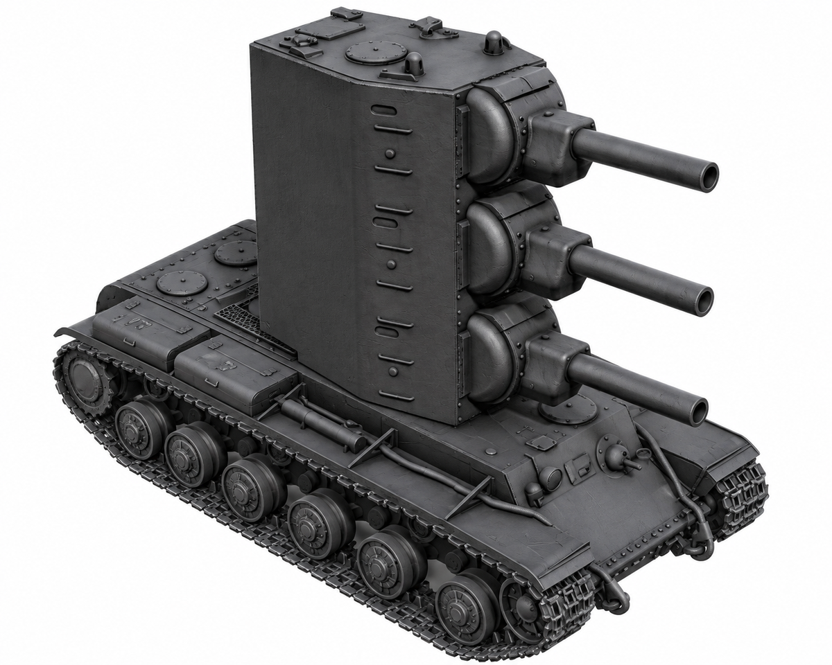 SSMODEL 1/72 1/144 Multi Scale KV-2-2-2 Funny Fictional Tank MODEL kit TSS0107 — detail view 8