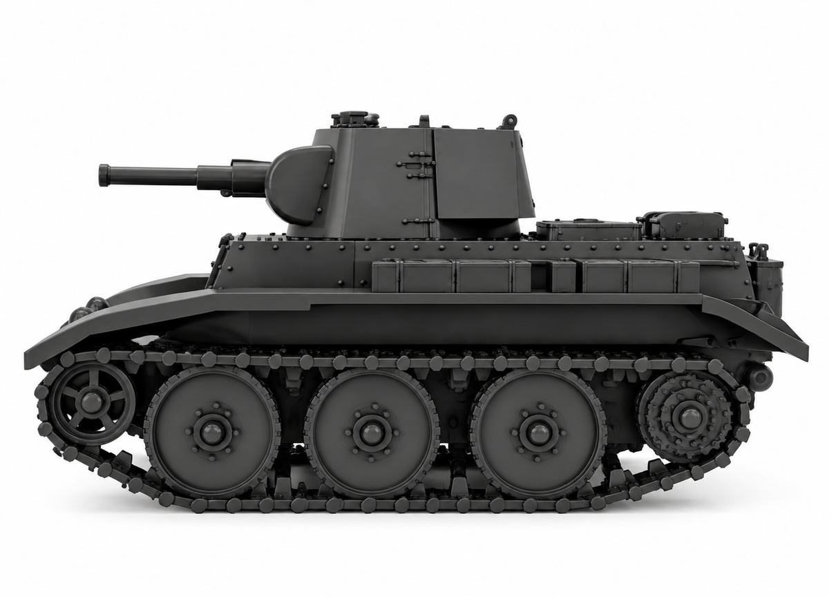 SSMODEL 1/72 1/144 BT-7 BT-7A Howitzer Version Cavalry Tank Resin MODEL TSS1473 — detail view 4