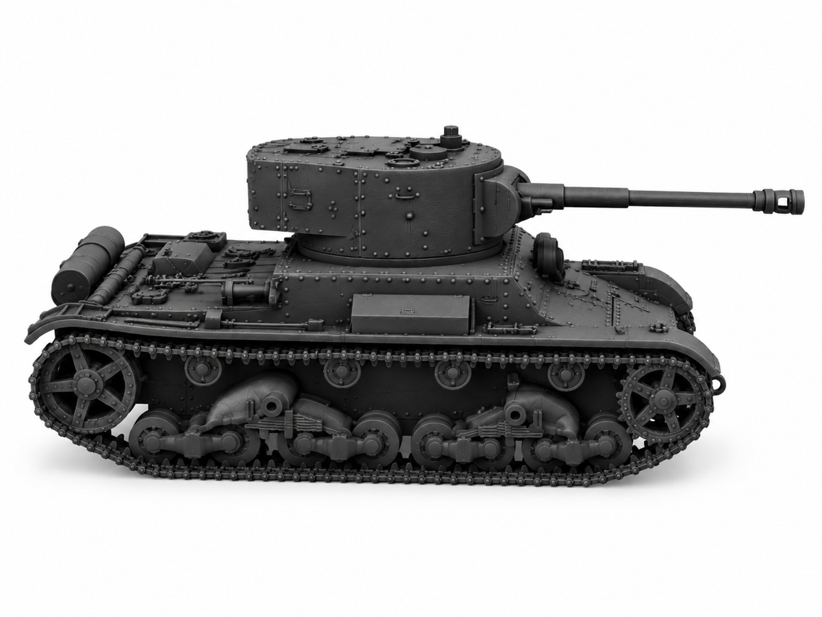 SSMODEL 1/72 1/144 Multi Scale T-26 mod. 1933 Soviet tank Resin MODEL TSS0568 — detail view 5