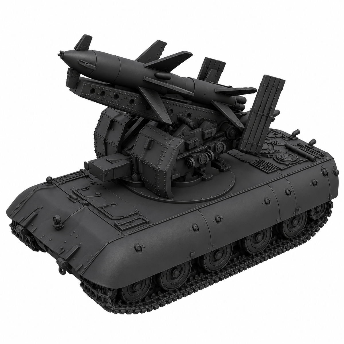 SSMODEL 1/72 1/144 Multi Scale Rheintochter auf E-100 german tank MODEL TSS0510 — scale model kit