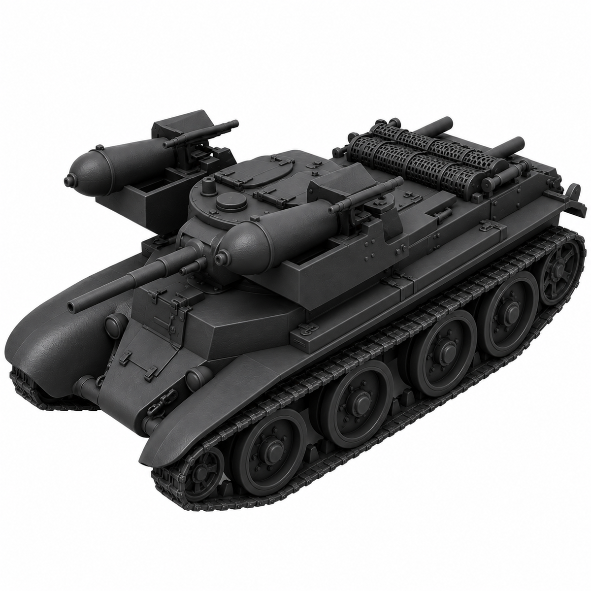 SSMODEL 1/72 1/144 Multi Scale RBT-7 Soviet fictional tank resin model TSS0524 — detail view 7