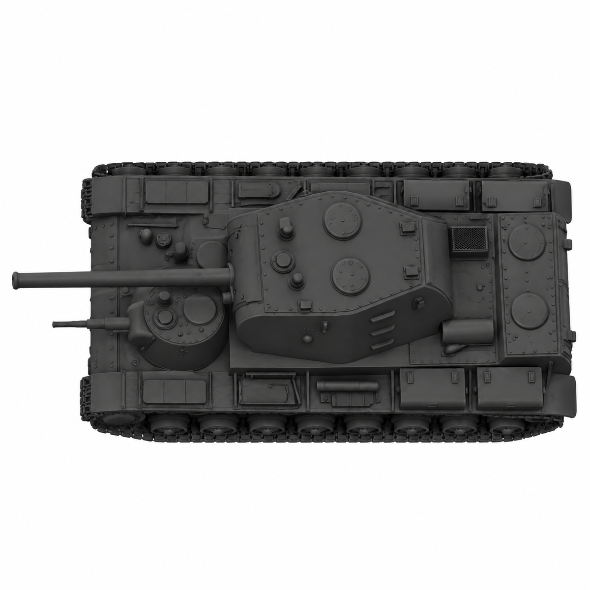 SSMODEL 1/72 1/144 Multi Scale KV-4 v2 tank Resin Model Kit TSS0089 — detail view 2