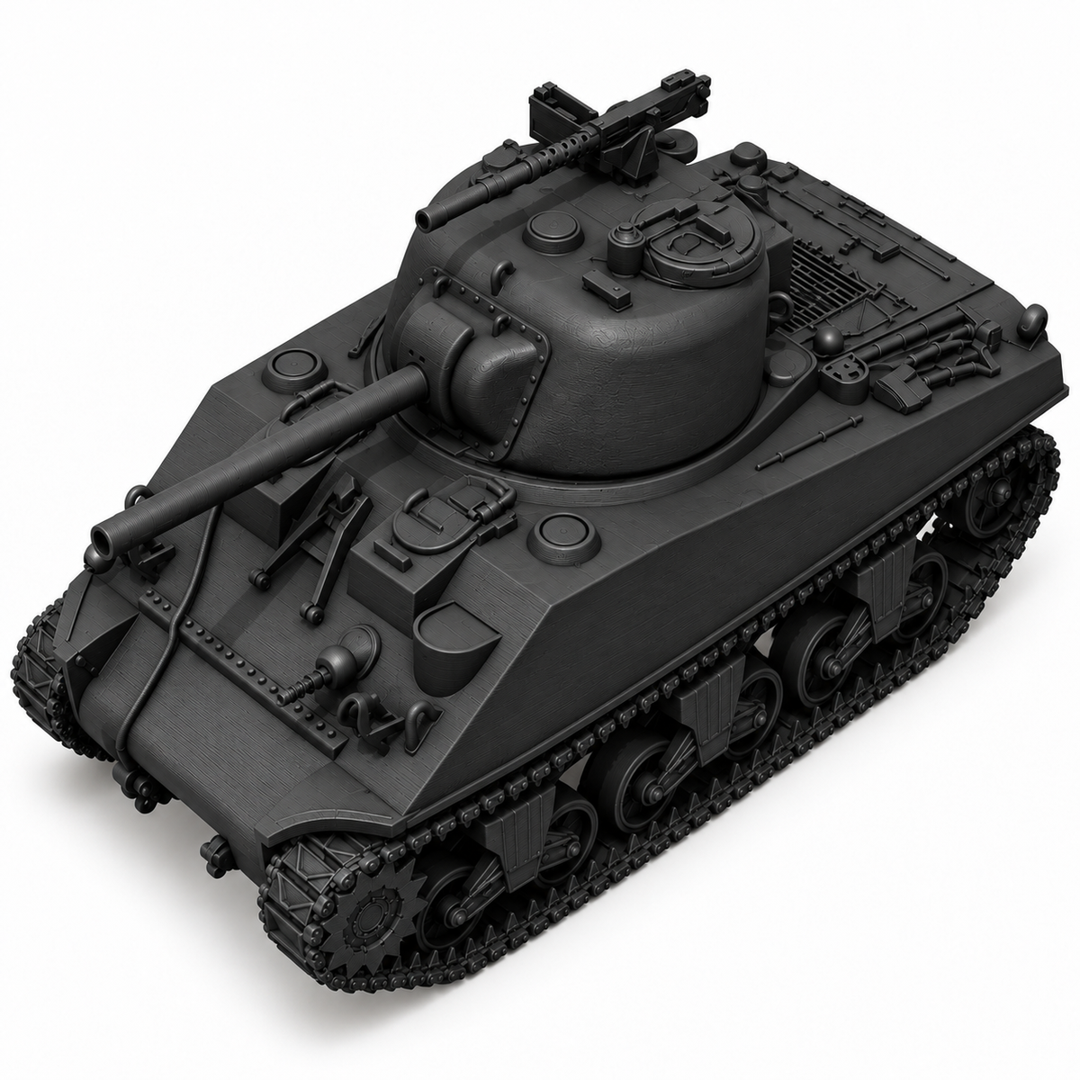 SSMODEL1/72 1/144 Multi-Scale M4A2 Sherman (early) US medium TANK Model TSS0217 — detail view 4