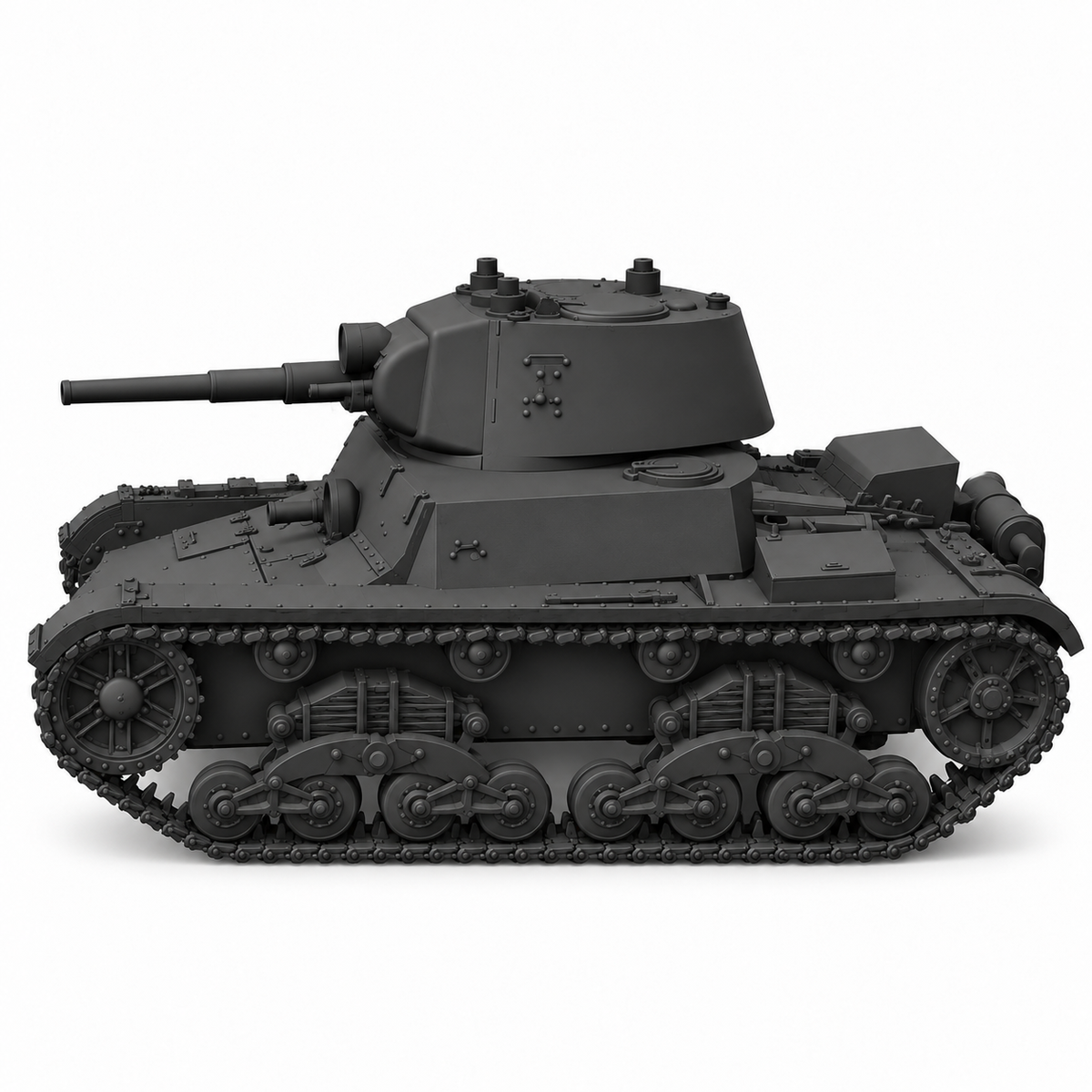 SSMODEL 1/72 1/144 T-26M T-26-5 Soviet experimental light tank Model Kit TSS0057 — detail view 3
