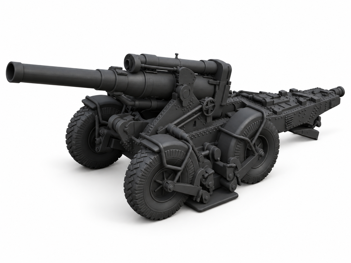 SSMODEL 1/72 1/144 Multi Scale 203mm B4M Howitzer Resin Model Kit TSS0295 — detail view 13