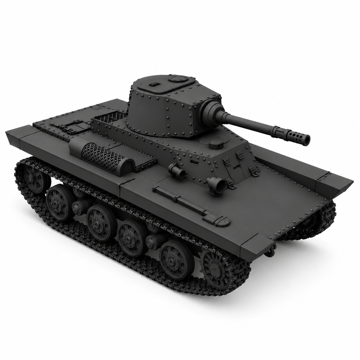 SSMODEL1/72 1/144 Multi Scale PZInż 130 Tank Resin Model Kit TSS0551 — detail view 5