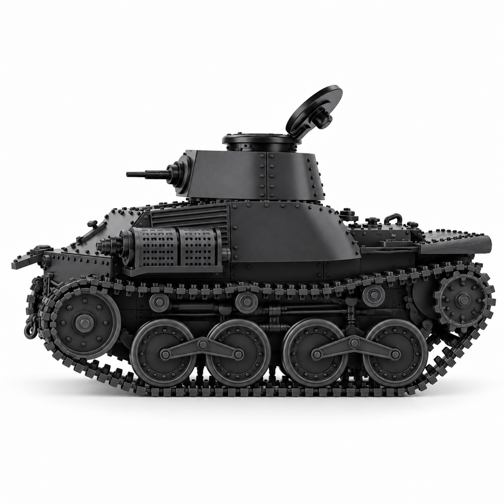 SSMODEL1/72 1/144 Type 4 Ke-Nu Light Tank 2 Crew Figures Resin Model Kit TSS1296