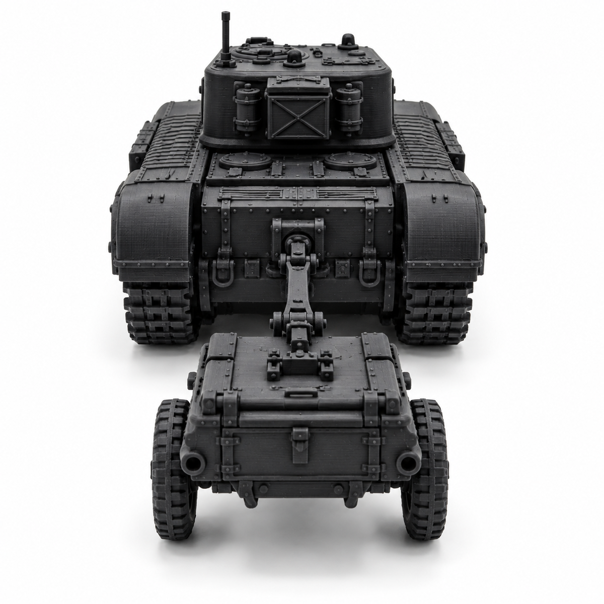 SSMODEL 1/72 1/144 WWII UK Churchill Crocodile A22F Trailer Resin Model TSS1014 — detail view 3