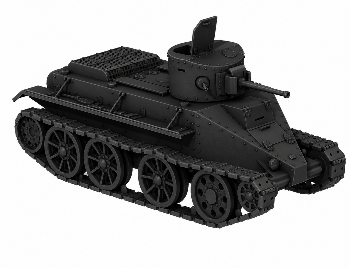 SSMODEL 1/72 1/144 Multi Scale Light BT-2 USSR 1932 Interwar Tank MODEL TSS1152 — detail view 18