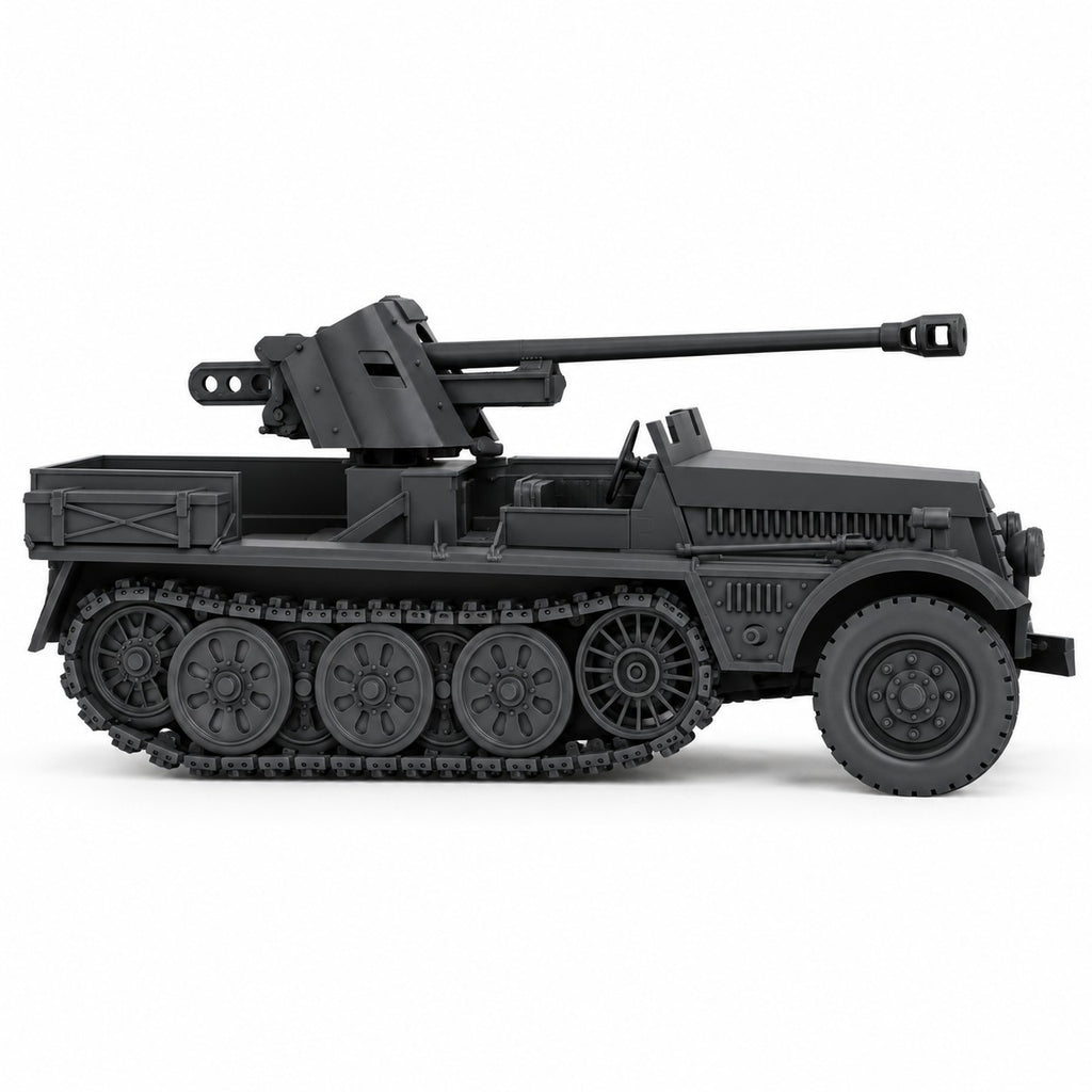 SSMODEL 1/72 1/144 Sd.Kfz.10/5 5cm PAK 38 Half-track Resin MODEL KIT TSS0925