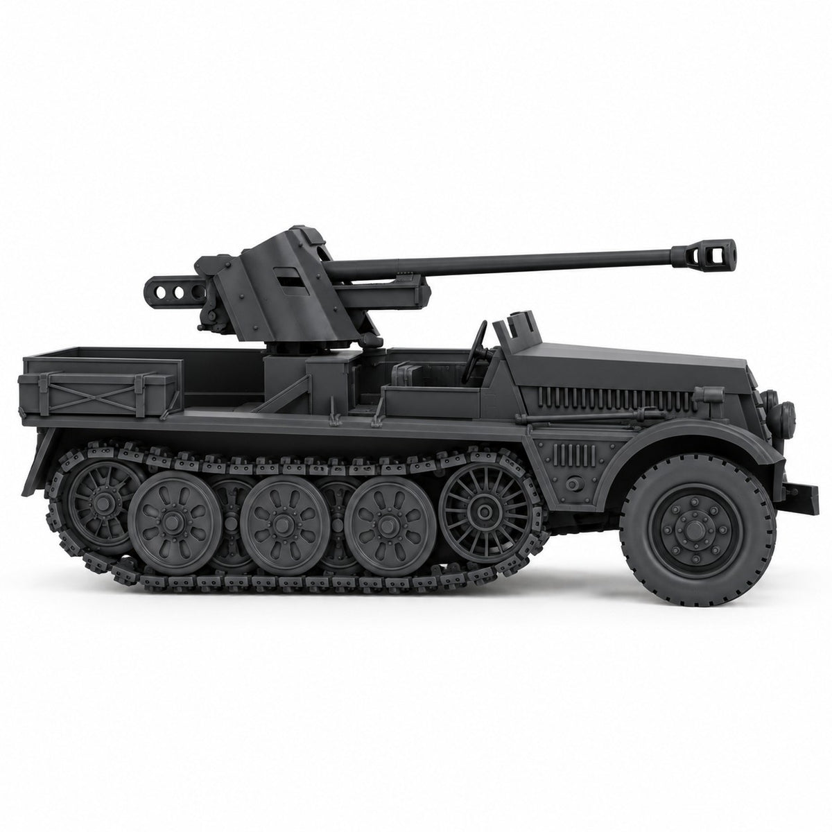 SSMODEL 1/72 1/144 Sd.Kfz.10/5 5cm PAK 38 Half-track Resin MODEL KIT TSS0925 — detail view 4