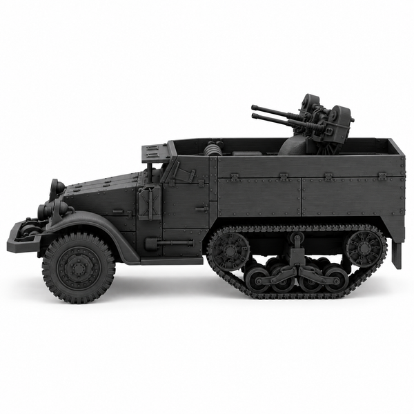 SSMODEL 1/72 1/144 Multi Scale WWII US M13 Half-track Twin HMG AA Model TSS0873