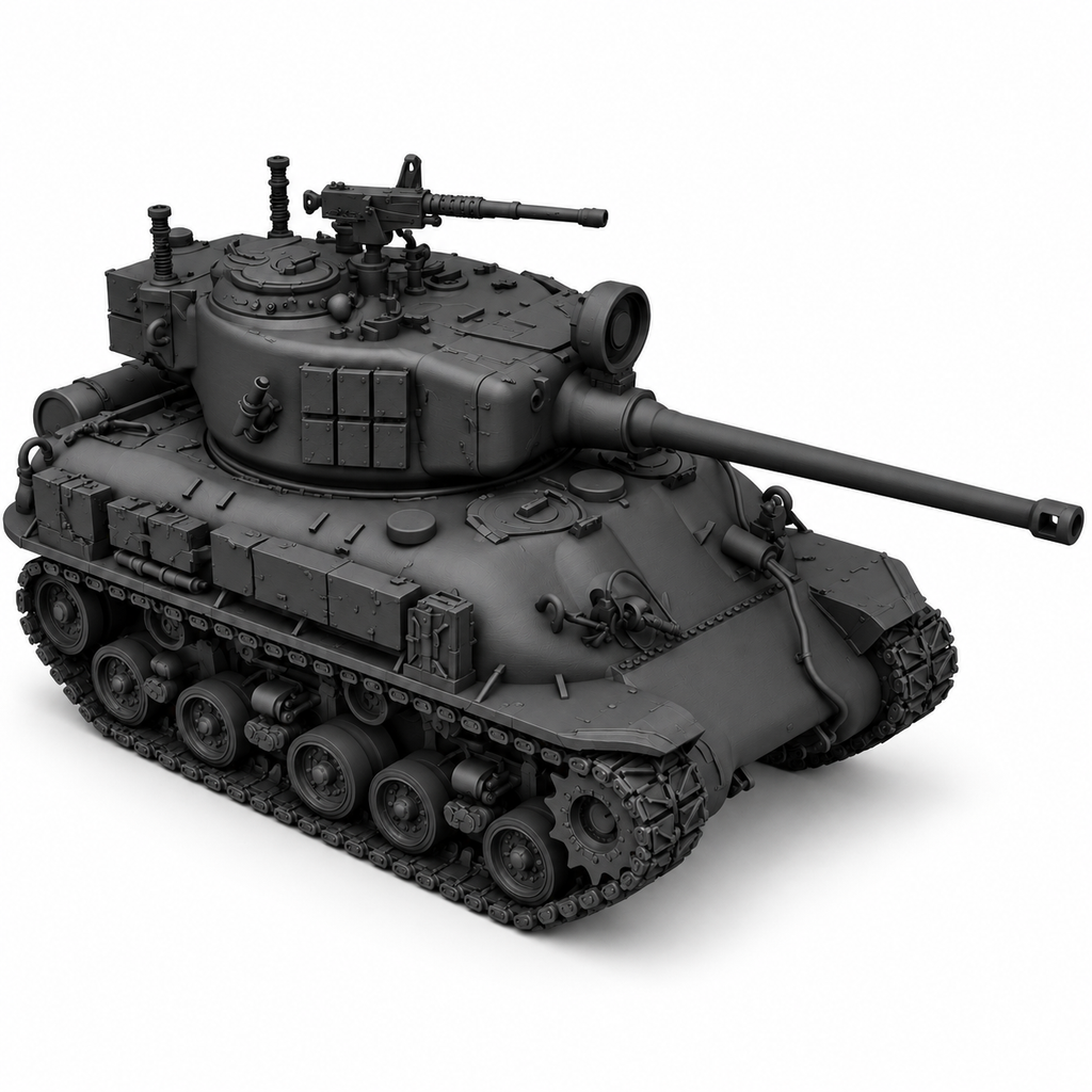 SSMODEL1/72 1/144 Multi Scale M51 Sherman Medium Tank Resin MODEL KIT TSS0240
