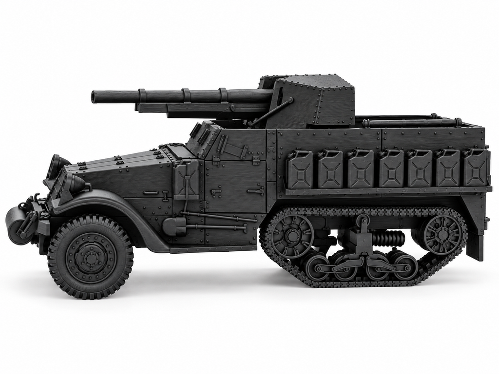 SSMODEL 1/72 1/144 Multi Scale WWII US M3 Half-track 75mm GMC Model Kit TSS0880