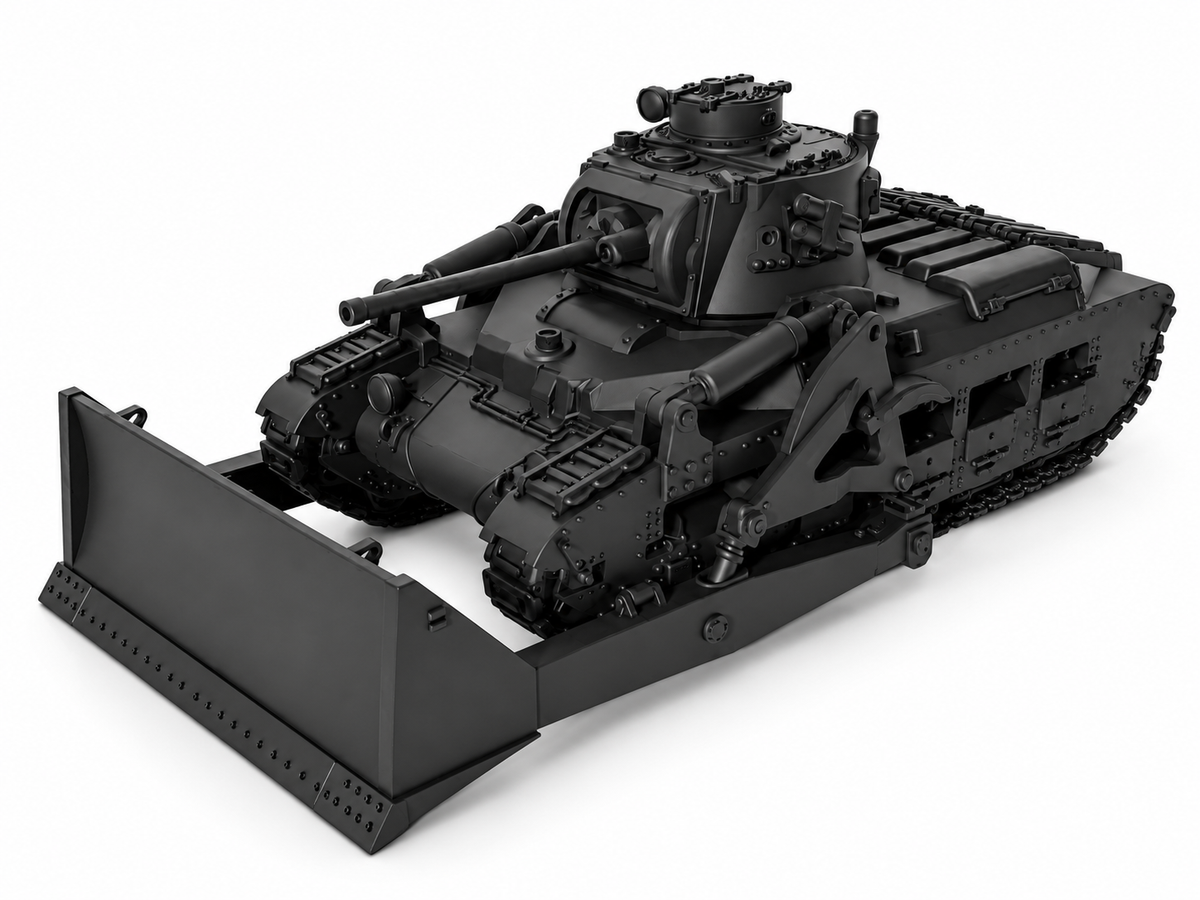 SSMODEL 1/72 1/144 Multi Scale Matilda A12 Mk.III Dozer  Tank MODEL kit TSS0621 — detail view 17