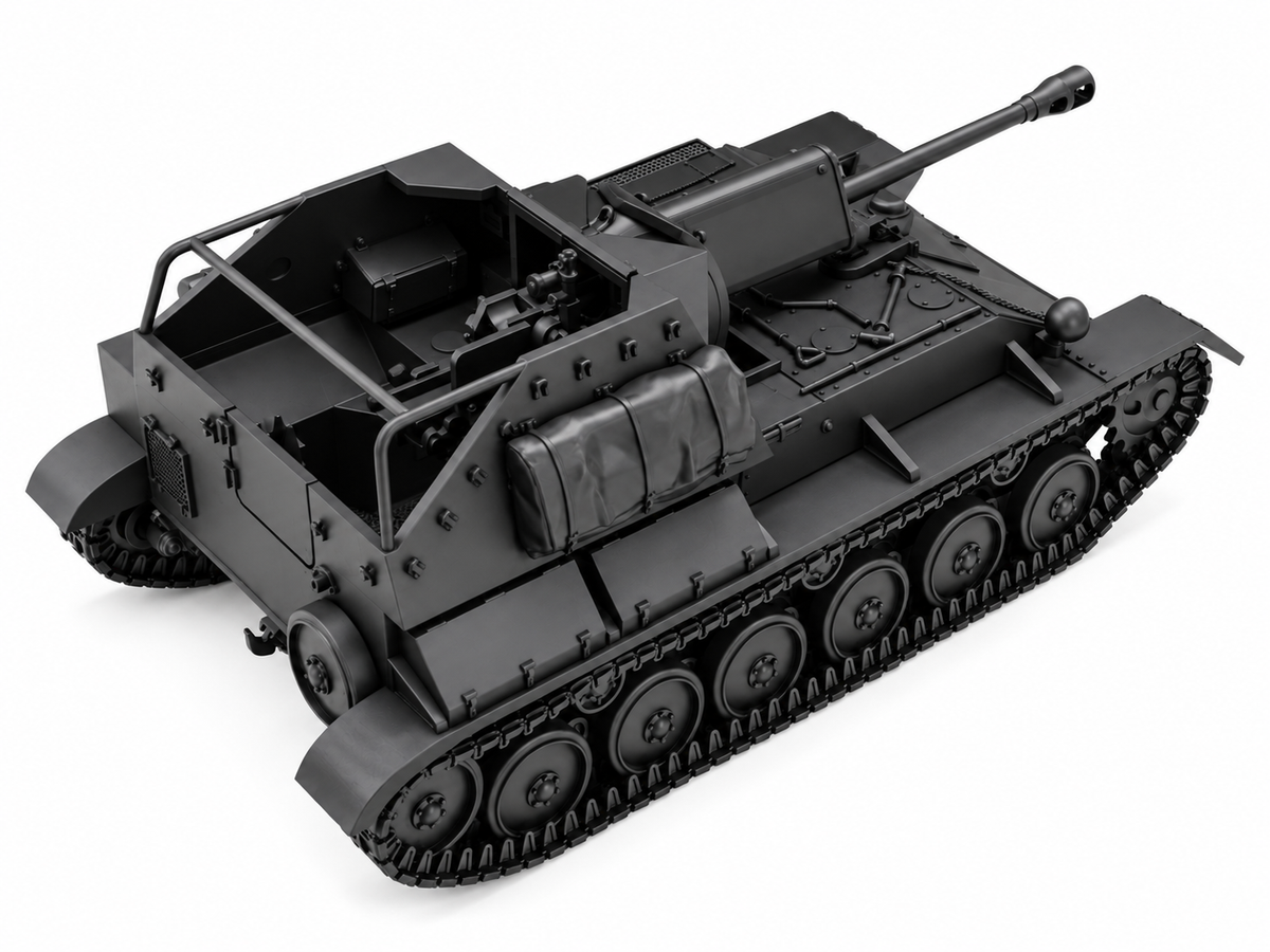 SSMODEL 1/72 1/144 Multi Scale SU-76m self-propelled gun Tank MODEL TSS1361 — detail view 4