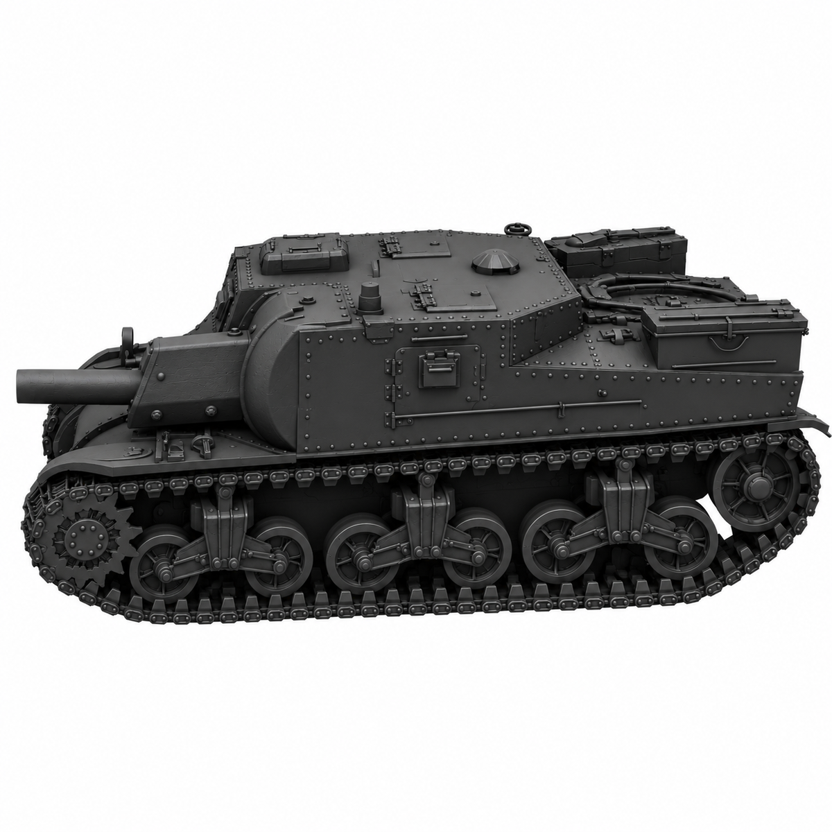 SSMODEL 1/72 1/144 Multi Scale SU-122i Tank Resin Model Kit TSS0527 — detail view 4