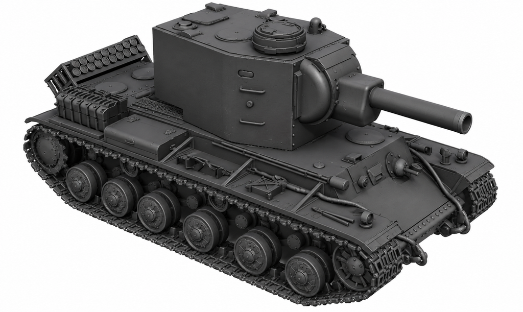SSMODEL 1/72 1/144 Multi Scale Pz.Kpfw. KW II 754 (r) Tank MODEL kit TSS0136