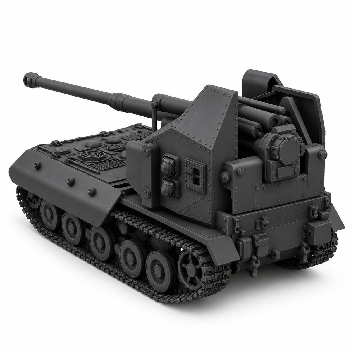 SSMODEL 1/72 1/144 Multi Scale Waffentrager E-100 tank Resin MODEL KIT TSS0504 — detail view 5
