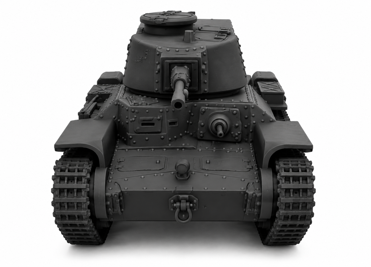 SSMODEL 1/72 1/144 Multi Scale Type 97 Shinhoto Chi-Ha 120mm Resin MODEL TSS1481 — detail view 2