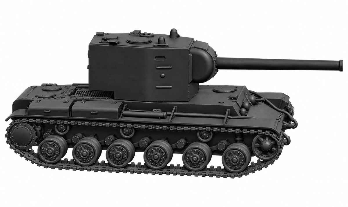 SSMODEL 1/72 1/144 Multi Scale KV-2 ZiS-6 Soviet experimental tank MODEL TSS0138 — detail view 5