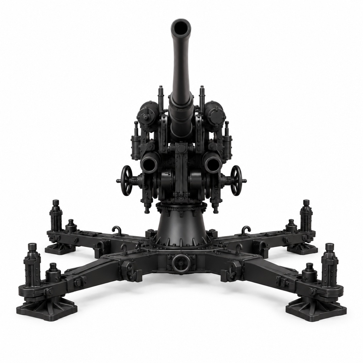 SSMODEL 1/72 1/144 Anti-Aircraft 8.8cm FlaK 37 on cross Resin MODEL KIT TSS1451 — detail view 2