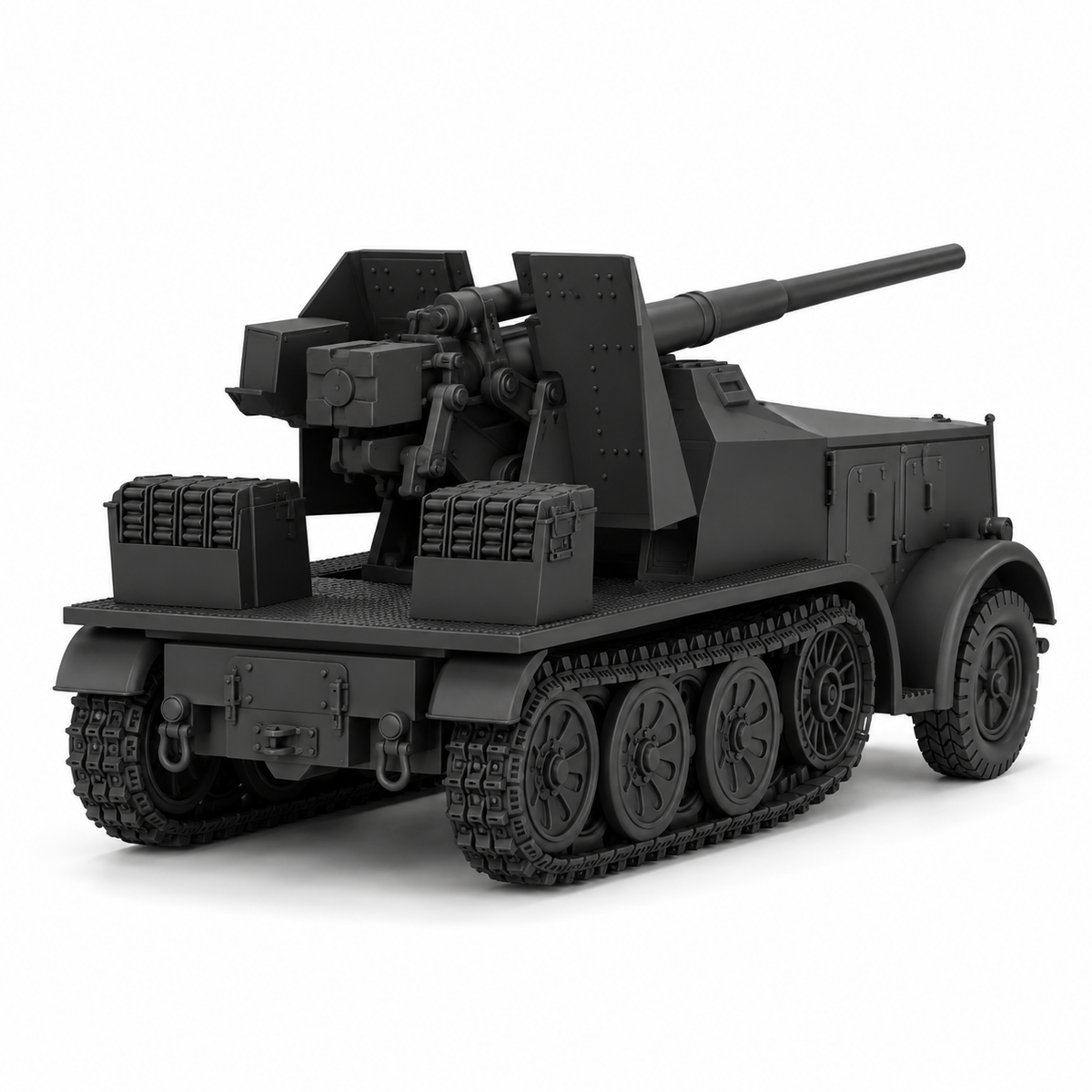 SSMODEL 1/72 1/144 Half-track Sd.Kfz.8 8.8cm Flak 18 Sf. Resin MODEL KIT TSS1531 — detail view 3