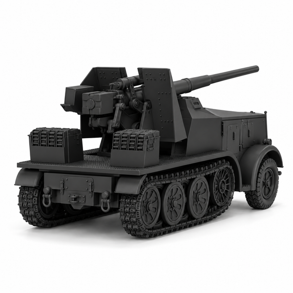 SSMODEL 1/72 1/144 Half-track Sd.Kfz.8 8.8cm Flak 18 Sf. Resin MODEL KIT TSS1531
