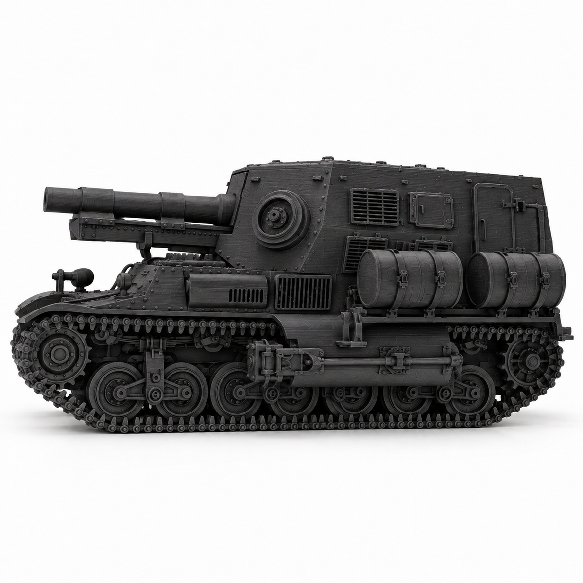 SSMODEL1/72 1/144 WWII 15cm sFH13 Lorraine Schlepper SPG Resin Model Kit TSS0863 — detail view 3
