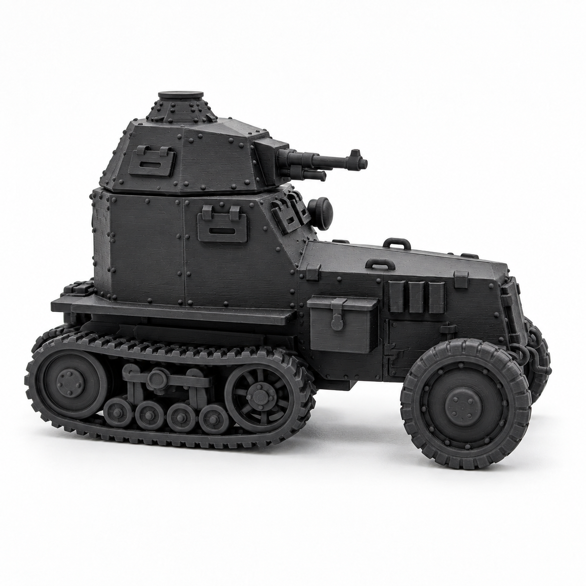SSMODEL 1/72 1/144 Wz.28 Half-track Armored Car Interwar Resin Model Kit TSS1216 — detail view 3