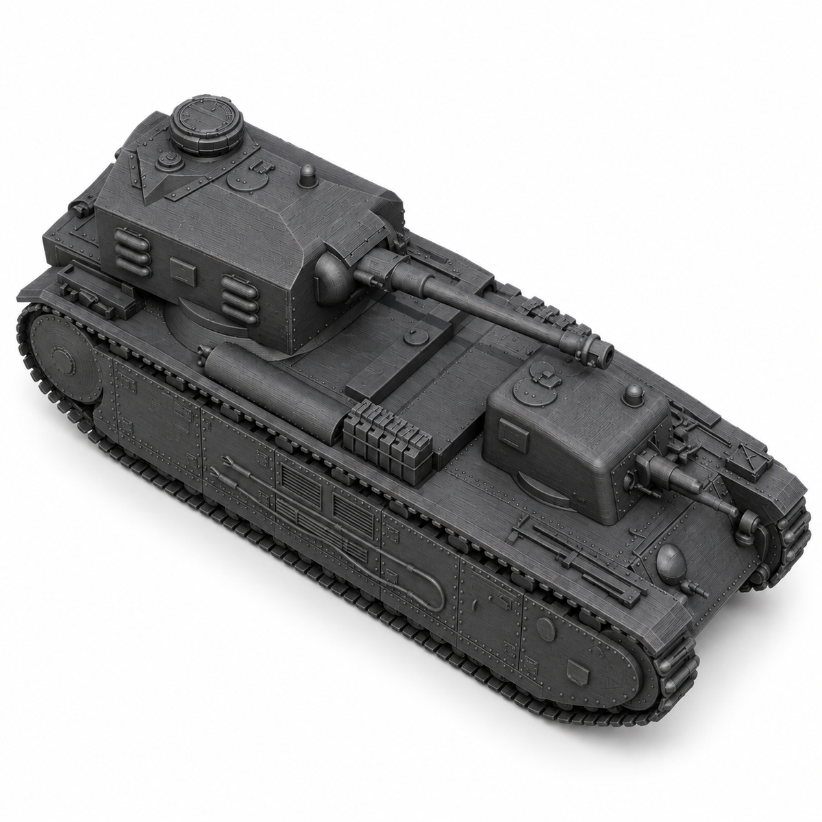 SSMODEL 1/72 1/144 Pz.Kpfw.F2 750(f)German supergeavy tank MODEL kit TSS0477 — detail view 5