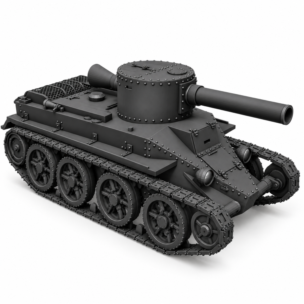 SSMODEL1/72 1/144 Multi Scale BT-2-203 Tank Resin Model Kit TSS0579 — detail view 2
