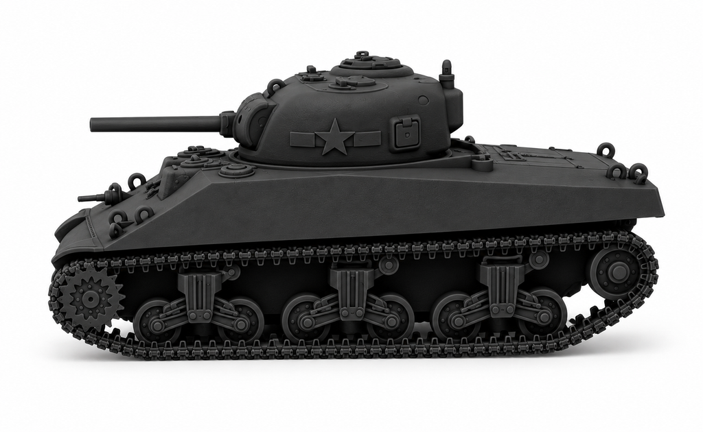 SSMODEL 1/72 1/144 Multi Scale M4A2 Sherman75mm Medium US WW2 Tank MODEL TSS1172