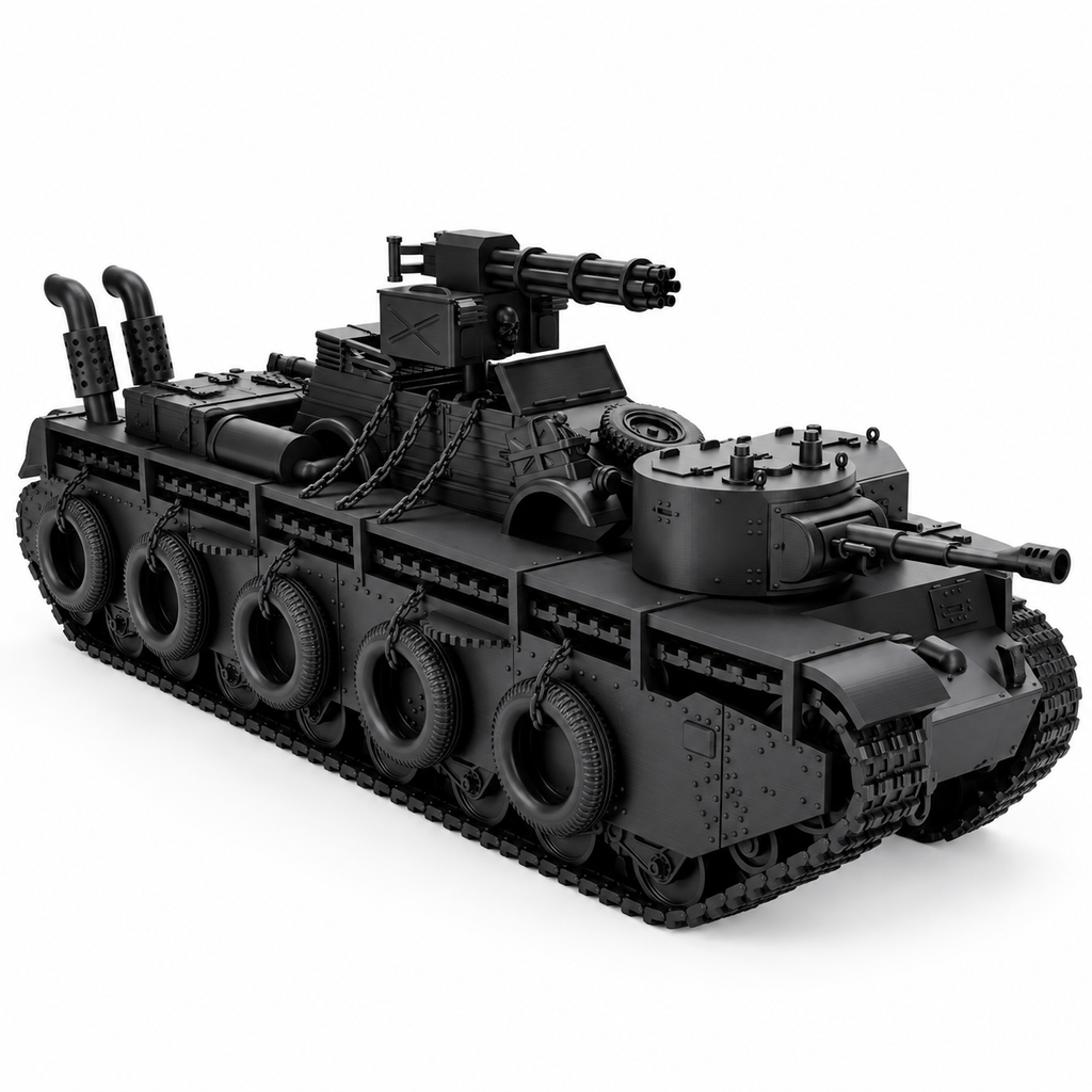 SSMODEL 1/72 1/144 WW2 Cyberpunk T-35 Tank & Kubelwagen Set Resin Model TSS1250