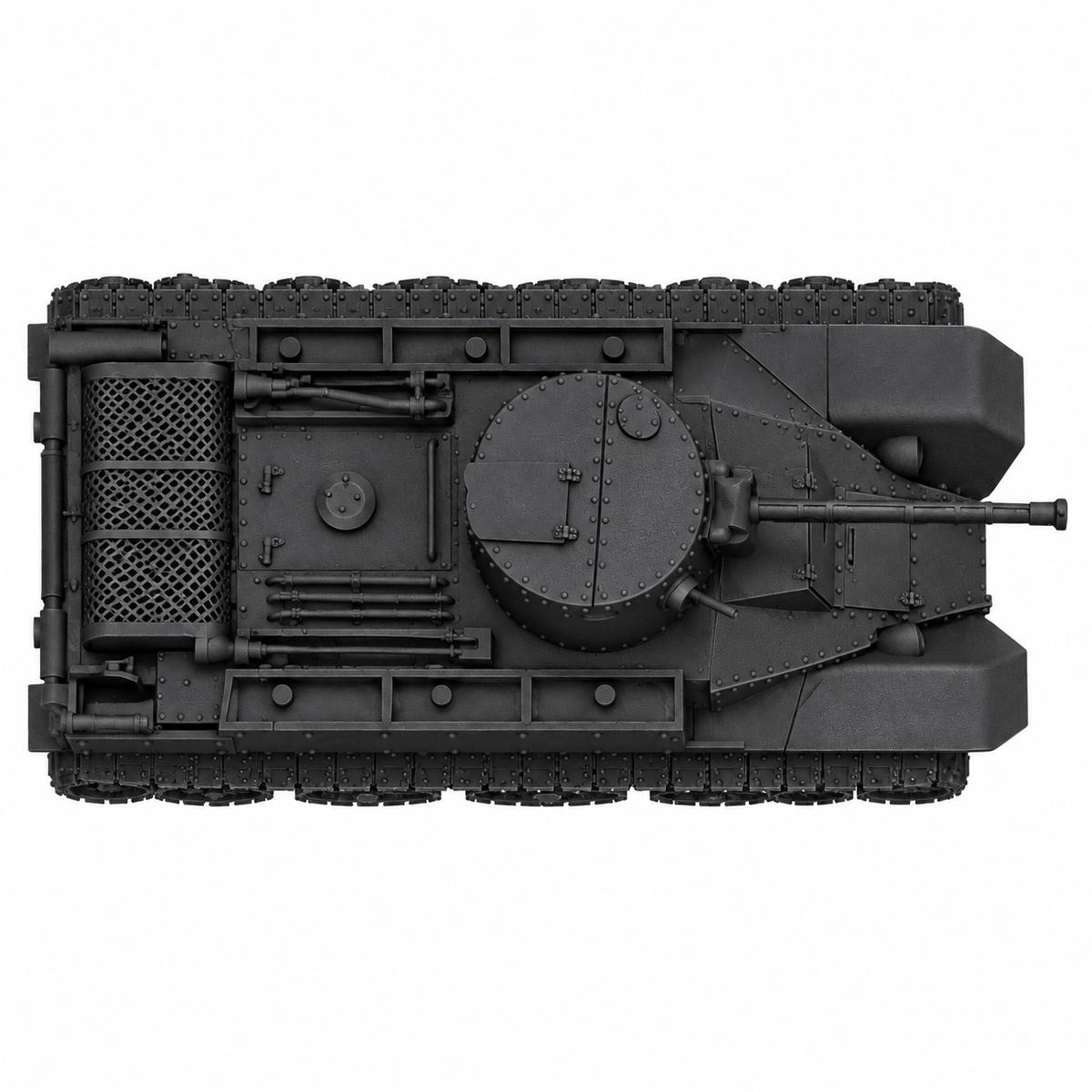SSMODEL 1/72 1/144 Multi Scale KhBT-2 Soviet flamethrower tank Model Kit TSS0154 — detail view 5