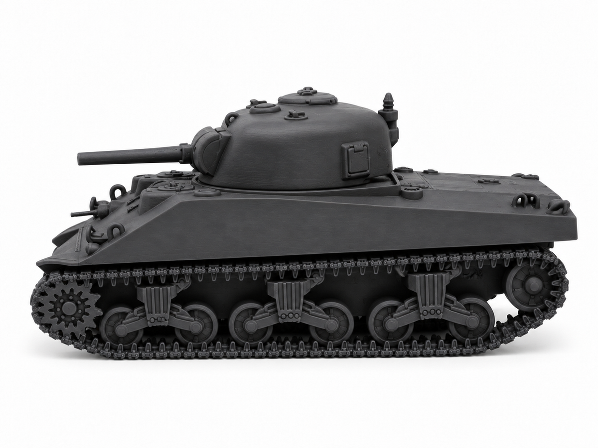 SSMODEL 1/72 1/144 Multi Scale M4A2 Sherman 75mm Medium Tank US MODEL TSS1313 — detail view 2