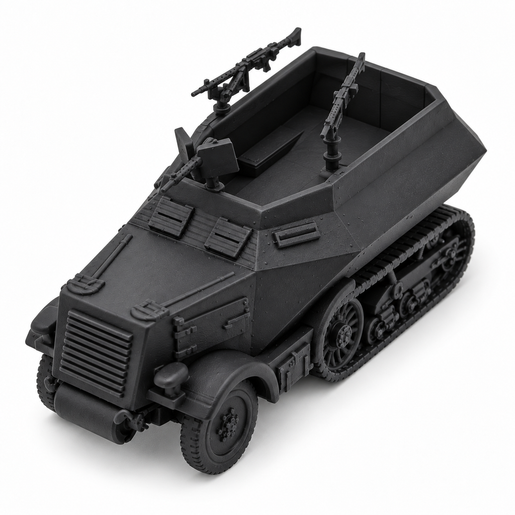 SSMODEL 1/72 1/144 Multi-Scale U304(f) German WWII Half-Track APC Model TSS1562