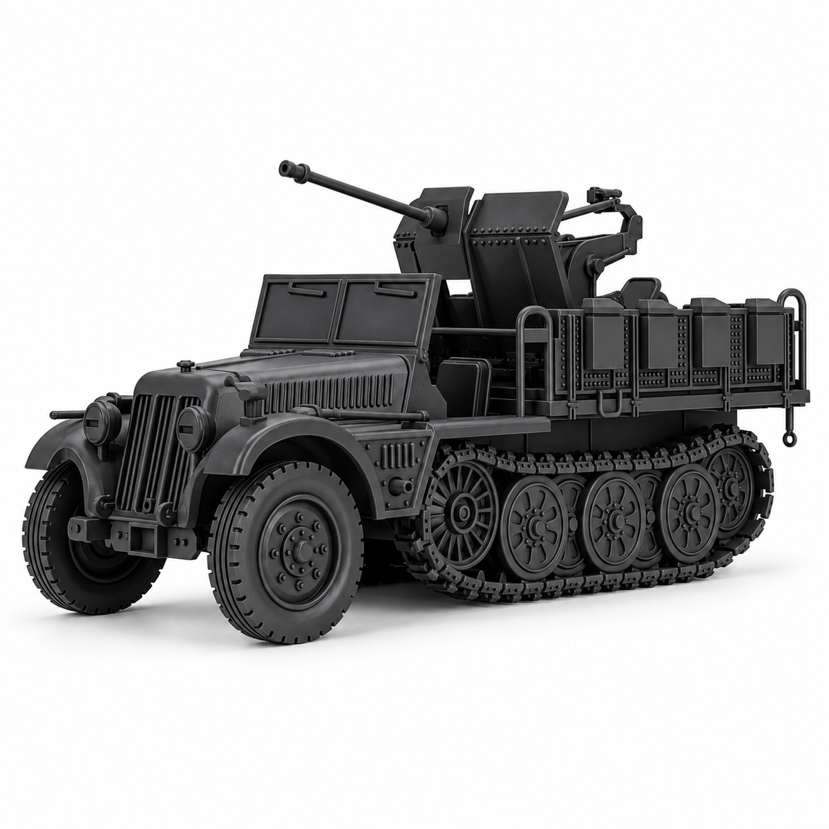 SSMODEL 1/72 1/144 Half-track Sd.Kfz.10/4 with 2cm Flak 30 Resin MODEL TSS1522 — detail view 14