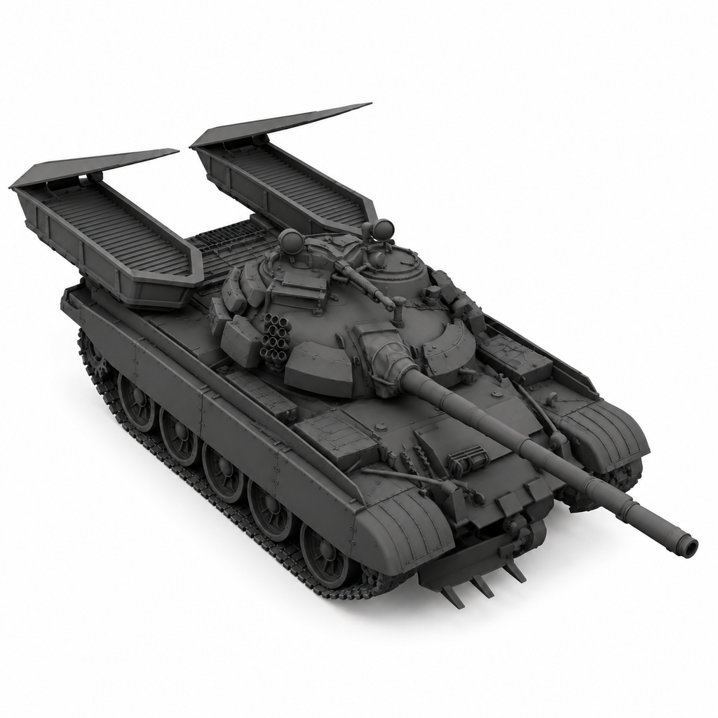 SSMODEL 1/72 1/144 Multi Scale T-55AM Merida PW-LWD Tank Resin MODEL kit TSS0378