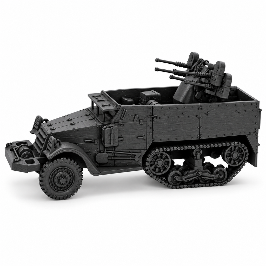 SSMODEL1/72 1/144 Multi-Scale WWII US M16A1 Half-track MGMC AA Model Kit TSS0875